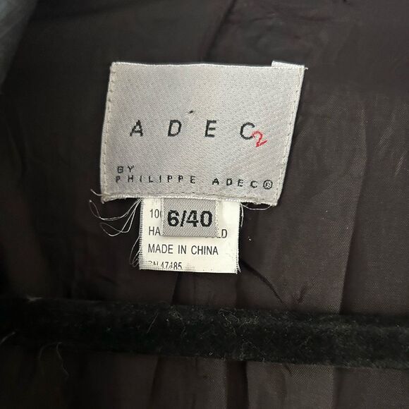 Philippe Adec Black Linen Blazer - Picture 3 of 12